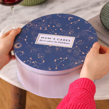 Personalised Stars Cake Baking Tin Gift For Her, 8 of 8