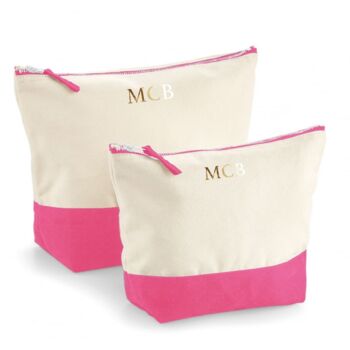 Personalised Canvas Stripe Cosmetic Bag, 4 of 6
