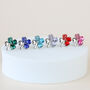 Colourful Crystal Four Leaf Clover Stud Earrings, thumbnail 1 of 3