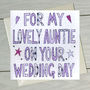 Personalised Auntie/ Uncle Wedding Book Card, thumbnail 3 of 8