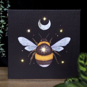 Forest Bee Light Up Canvas Plaque, 3 of 6