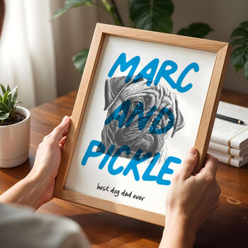Personalised Dog Dad Print, 2 of 3