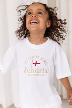 It's Coming Home! World Cup 2026 Personalised Name Football T Shirt, 2 of 4
