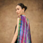 100% Mulberry Silk Scarf, Rainbow Colour In Gift Box, thumbnail 9 of 12
