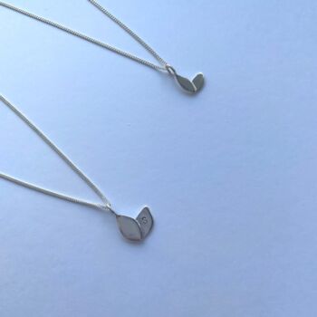 Duo Leaf Pendant With Personalisation Option, 2 of 9