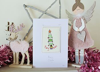 Four Christmas Cards Angel, Tree, Reindeer And Snowlady, 4 of 5