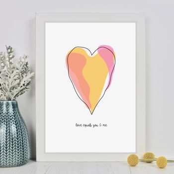 Personalised Love Heart Print, 5 of 5