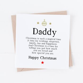 Dad Or Daddy Christmas Card, 2 of 3