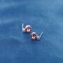 February Birthstone Amethyst Stud Earrings, thumbnail 5 of 7