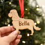 Cavalier Spaniel Personalised Wooden Dog Decoration, thumbnail 2 of 6