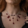 Garnet 'Queen Of The Damned' Halloween Choker Necklace, thumbnail 2 of 5