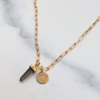 The En Pointe Duo Smokey Quartz Necklace, 4 of 8