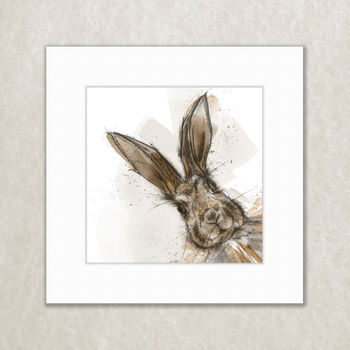 Illustrated Hare Print, Rabbit Print Illustration, 3 of 3