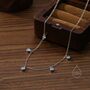 Sterling Silver Turquoise Blue Cz Charm Necklace, thumbnail 1 of 11