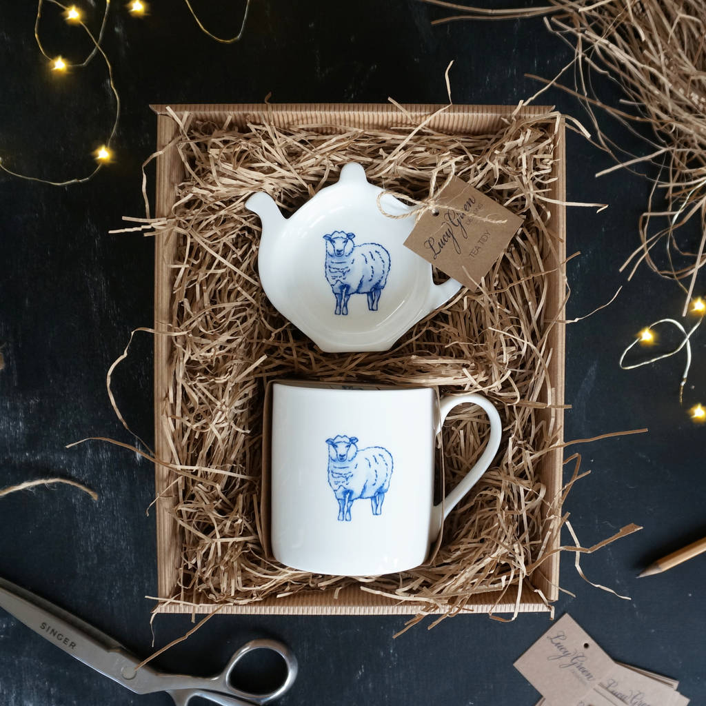 Sheep Tea Drinkers Mug Set By Lucy Green Designs