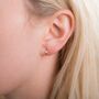 9ct Gold Hinged Huggie 9mm Hoop Earrings, thumbnail 3 of 3