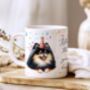 Personalised Black And Tan Pomeranian Birthday Congratulations Party Mug, thumbnail 1 of 2