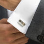 Cavendish Rhodium Plated Mother Of Pearl Cufflinks, thumbnail 1 of 6