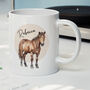 Personalised Name Painted Brown Horse Gift Mug, thumbnail 1 of 4