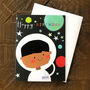 Mini Spaceman Happy Birthday Card, thumbnail 5 of 5
