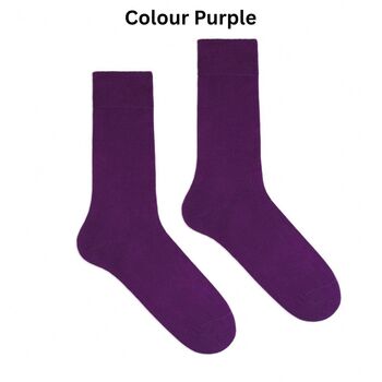 Organic Cotton Mix Luxury Single Colour Socks, 5 of 12