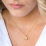 Opal Gold Vermeil Plated Necklace October Birthday, thumbnail 2 of 8