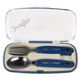 Shark Design Spoon And Fork Children's Cutlery Set, thumbnail 2 of 11