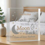 To The Moon And Back Personalised Crystal Token, thumbnail 1 of 6