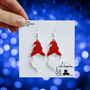 Christmas Red Santa Hat Earrings, thumbnail 1 of 4