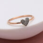 Gold And Silver Fingerprint Heart Ring, thumbnail 1 of 4