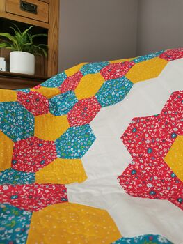 Bright Sofa Throw, Double Bed Quilted Blanket, 6 of 11