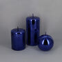 Purple Glass Effect Candles By G Decor, thumbnail 1 of 8