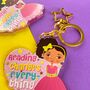 Biracial Princess Keyring, thumbnail 4 of 5