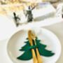 Scandi Christmas Tree Cutlery Holder Set Of Six, thumbnail 5 of 5