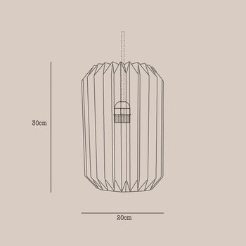 Marble Pattern Origami Tube Lampshade, 5 of 5