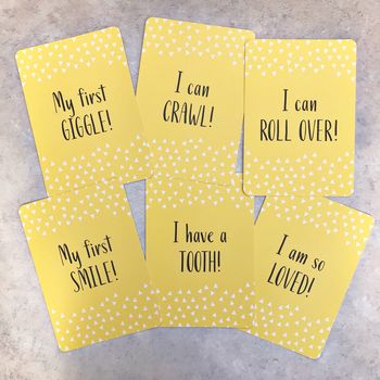 Mustard Yellow Baby Milestone Cards, 4 of 5