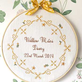 Embroidered Name Hoop Floral, 2 of 7
