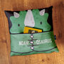 Personalised 'Name Osaurus' Dinosaur Pocket Cushion, thumbnail 2 of 4