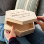 Personalised For My Bride Or Groom Wedding Keepsake Box Hexagon, thumbnail 3 of 7
