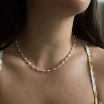 Aestas Choker Gold Filled Pearls And Herkimer Diamonds, 4 of 9
