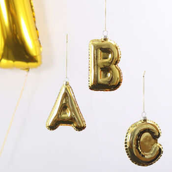 M Balloon Alphabet Decoration, 12cm Gold, 2 of 2