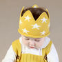 Star Knitted Crown Baby Hat, thumbnail 1 of 2