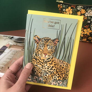 You've Got This Leopard Gold Foil Card, 2 of 3
