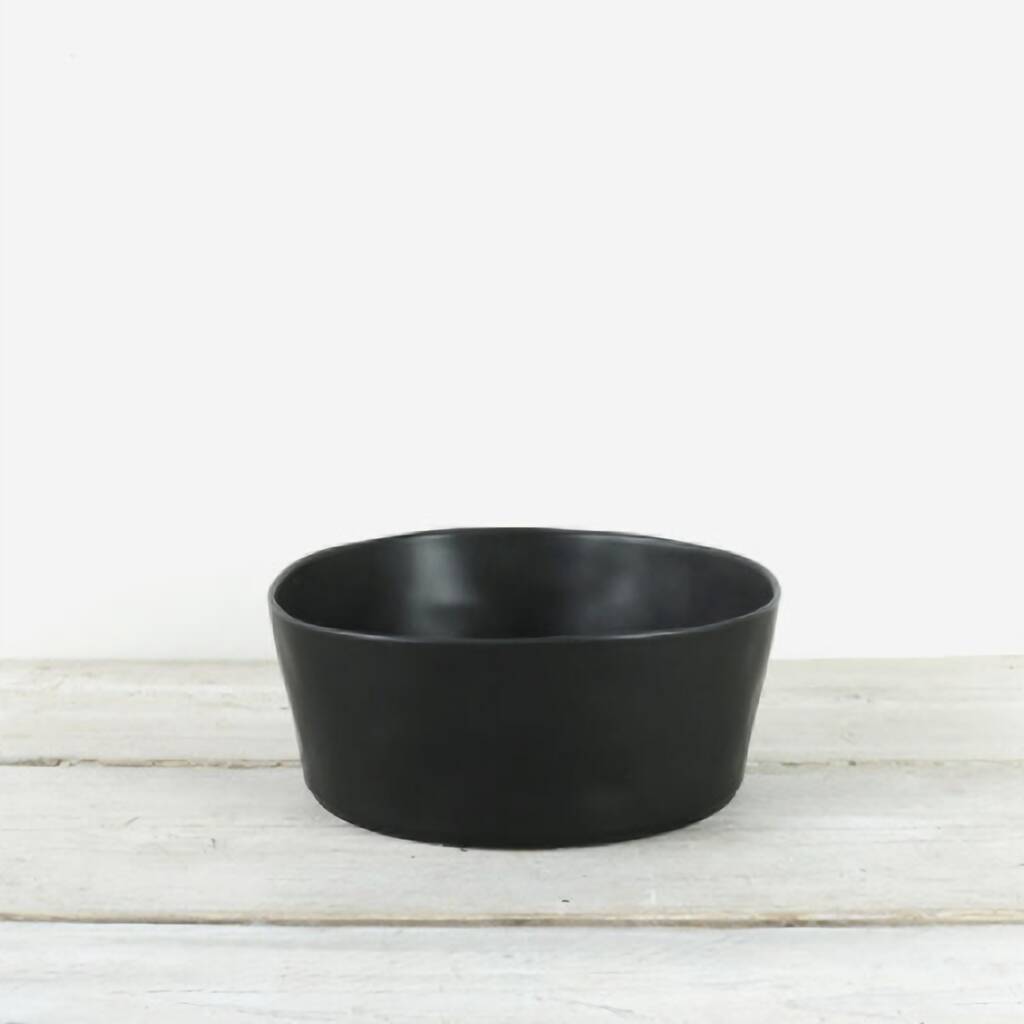 Black Ceramic Salad And Serving Bowl By Sophie MacBain