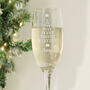 Personalised Christmas Tree Glass Flute Gift Boxed – Stocking Filler And Secret Santa Gift, thumbnail 2 of 3