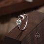 Sterling Silver Opal Moon And Sun Open Ring, thumbnail 1 of 10