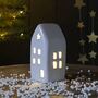Ceramic Light Up LED White House Decoration, thumbnail 1 of 2