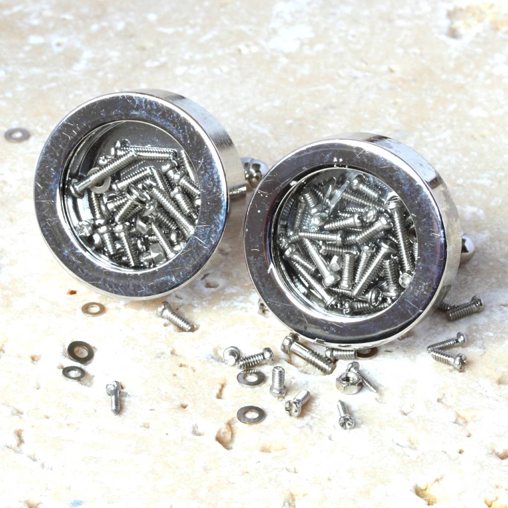 nuts and bolts cufflinks by sophie hutchinson designs