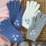 Personalised Daisy Ladies Soft Knit Warm Gloves Gift, thumbnail 1 of 9