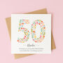 Personalised Floral Fun Birthday Card – Any Number, thumbnail 10 of 11